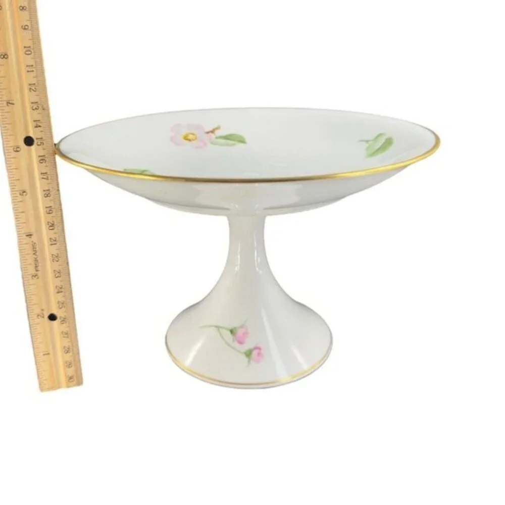 Thomas Bavaria Decope WJS Porcelain Ceramic‎ Cake Stand Plate Footed Compote VTG